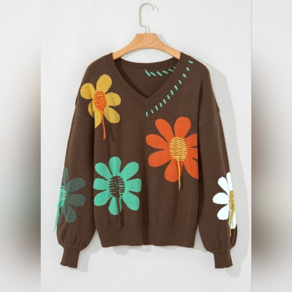 Good Mood Flower Print Sweater - Picture 6 of 14